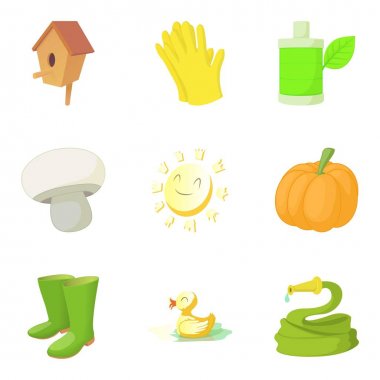 Hortum Icons set, karikatür tarzı