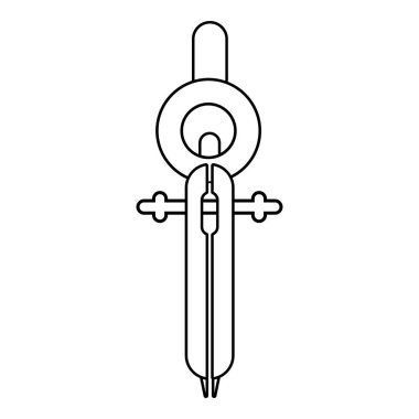 Pusula simgesini, anahat çizgi stili