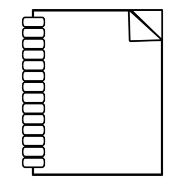 Not defteri simgesi, anahat çizgi stili