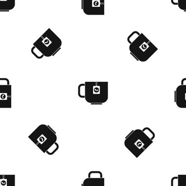 Fincan çay desen sorunsuz siyah