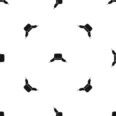 Kulak kapakları desen sorunsuz siyah şapka