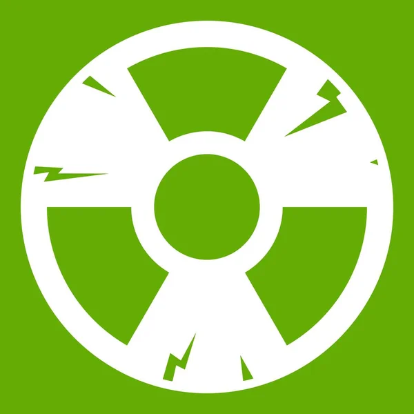 Ícone de sinal de radiação verde —  Vetores de Stock