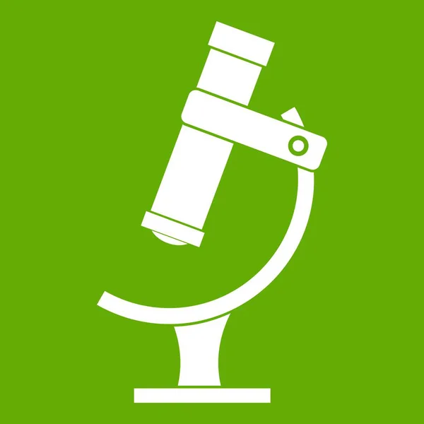 Icona del microscopio verde — Vettoriale Stock