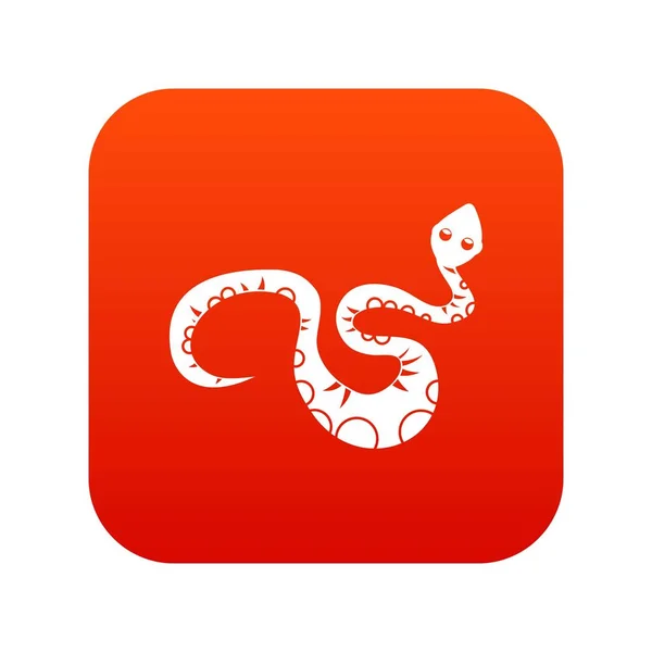Black snake icon digital red — Stock Vector