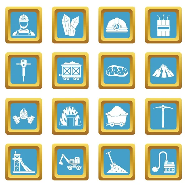 Madenci simgeler gök mavisi