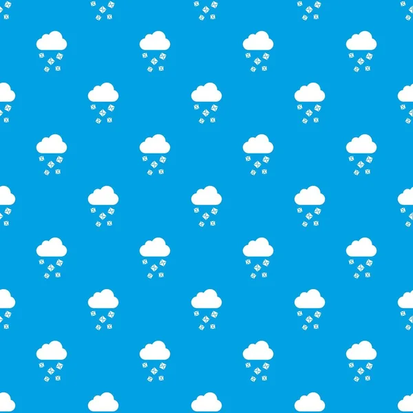 Cloud en hagel patroon naadloze blauw — Stockvector
