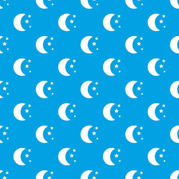 Kesintisiz mavi ay ve yıldız desen