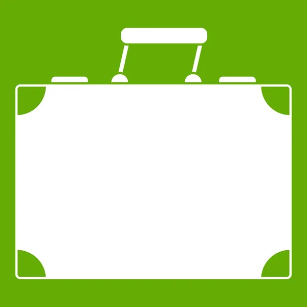 Cestovní taška ikona zelená — Stockový vektor