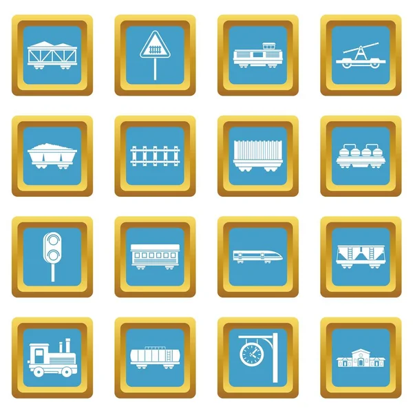 Demiryolu simgeler gök mavisi