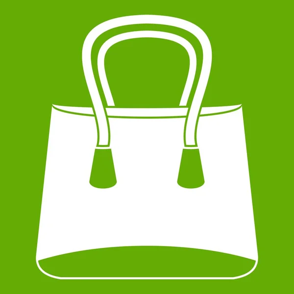 Kleine Frau Tasche Symbol grün — Stockvektor