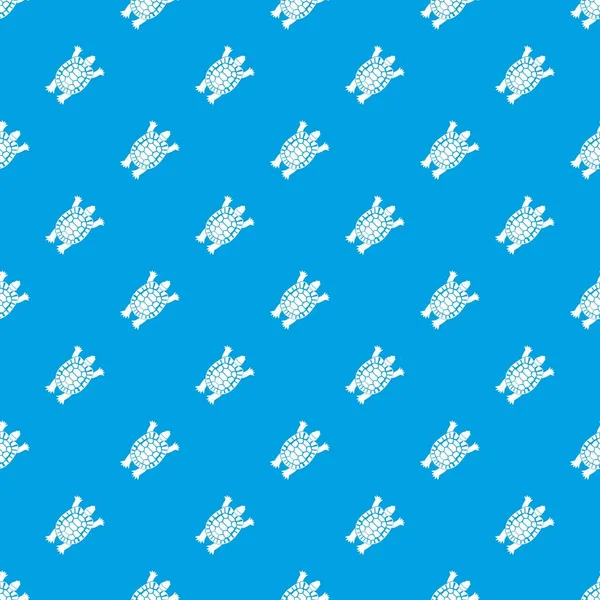 龟模式无缝蓝色 — 图库矢量图片