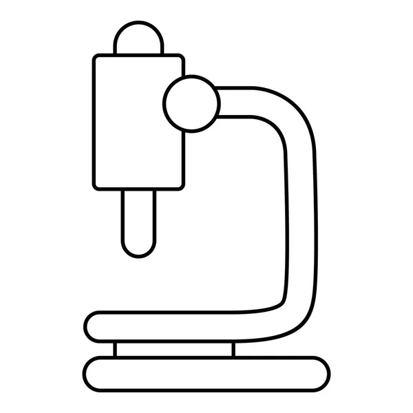 Mikroskopu ikona, styl čáry obrysu — Stockový vektor