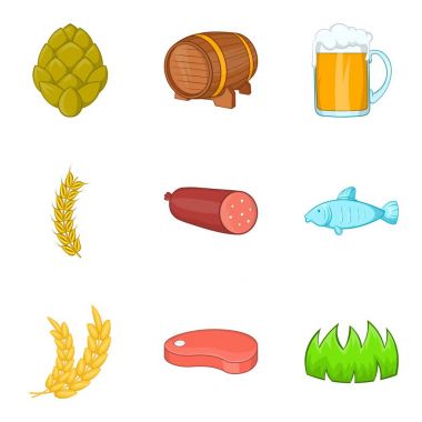 Simgeler tarım sürülebilir ayarla, tarzı çizgi film