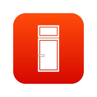 Ahşap pencere simge dijital kırmızı