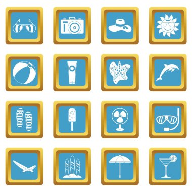 Yaz geri kalan simgeleri gök mavisi