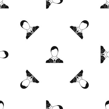 Kimlik adı kart desen sorunsuz siyah ile işadamı