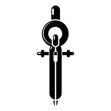 Pusula simgesini, basit siyah stil