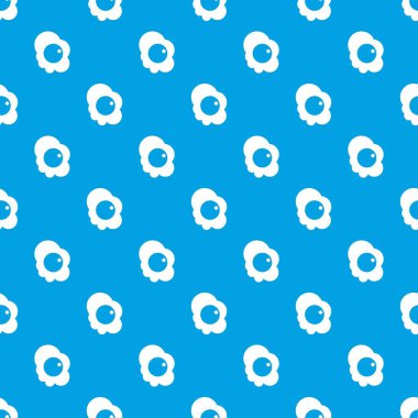 Kızarmış yumurta desen kesintisiz mavi