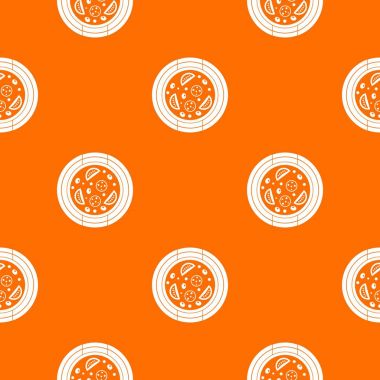 Sosis, domates ve zeytin deseni sorunsuz ile pizza