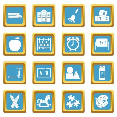 Anaokulu sembol simgeler gök mavisi