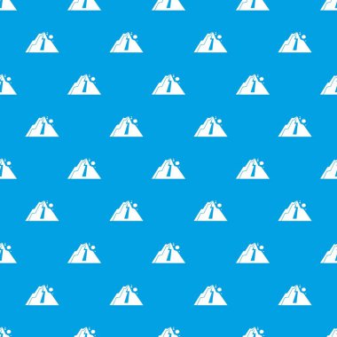 Kaya düşmesi desen kesintisiz mavi