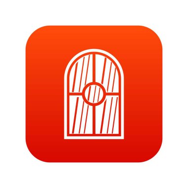 Kemerli pencere simge dijital kırmızı