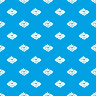 Biyolojik tehlike sembolü desen kesintisiz mavi bulut