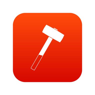 Balyozla simgesi dijital kırmızı