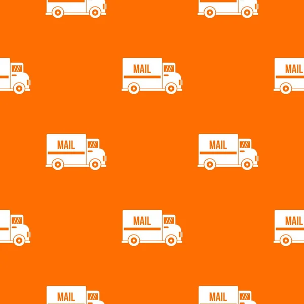 Mail truck pattern seamless — Stock Vector