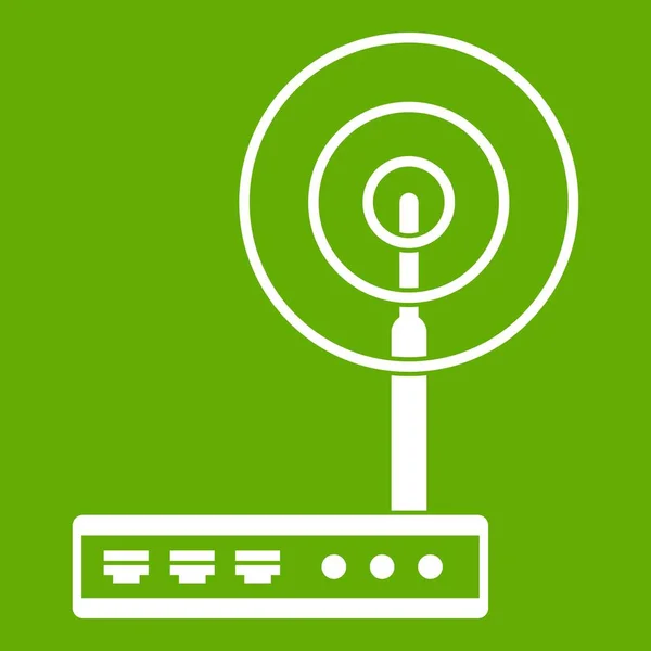 WiFi router pictogram groen — Stockvector
