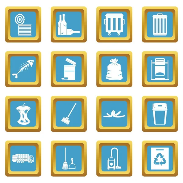 Çöp şey simgeleri gök mavisi