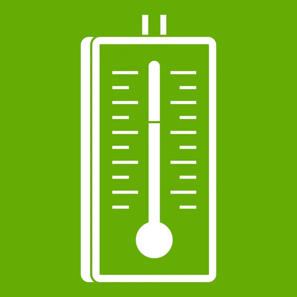 Θερμόμετρο εικονίδιο πράσινο — Διανυσματικό Αρχείο