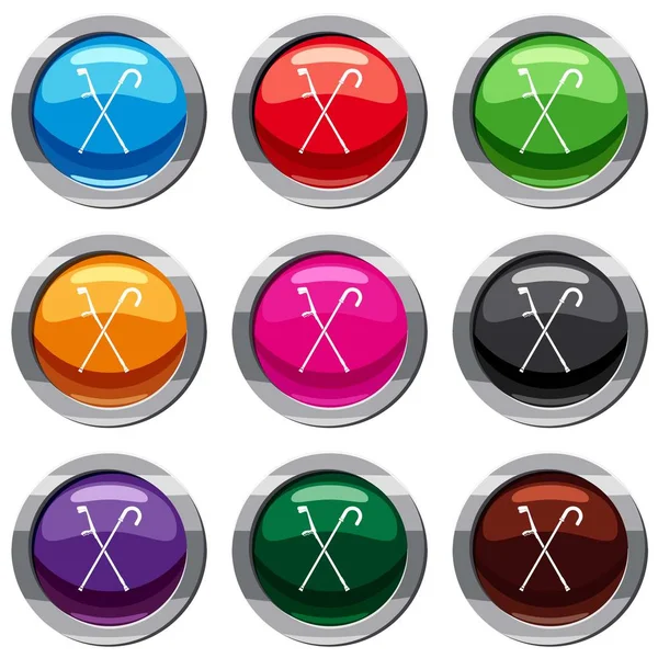 Baston yürüyüş 9 koleksiyonu ayarla