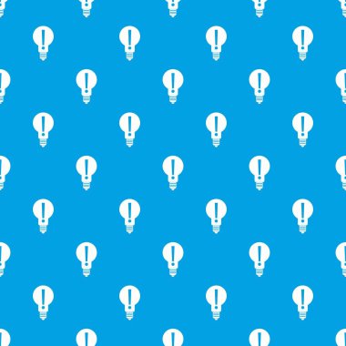 Ampul içinde desen kesintisiz mavi ünlem işareti ile