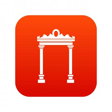 Kemer simgesi dijital kırmızı