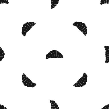 Kruvasan desen sorunsuz siyah