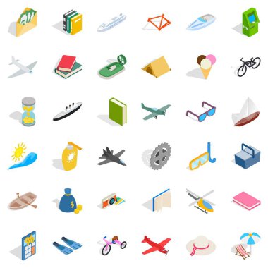 Oyun Icons set, izometrik stili