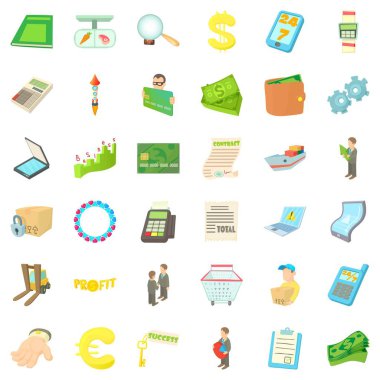 Euro Icons set, karikatür tarzı