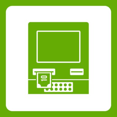 ATM banka para simgesi yeşil