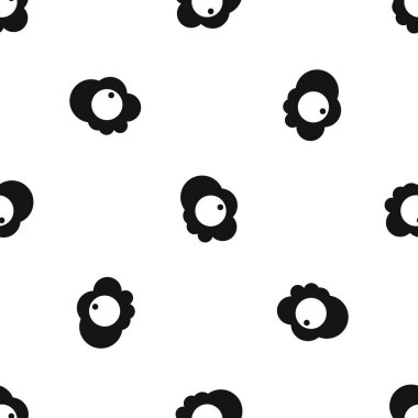 Kızarmış yumurta desen sorunsuz siyah