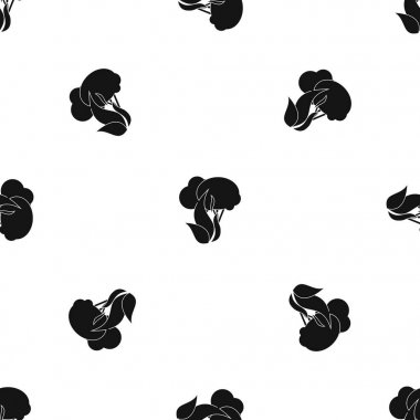 Yanan Orman ağaçları sorunsuz siyah desen