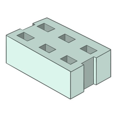 Gri tuğla simgesi, karikatür tarzı