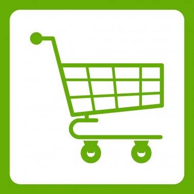 Alışveriş sepeti simgesi yeşil
