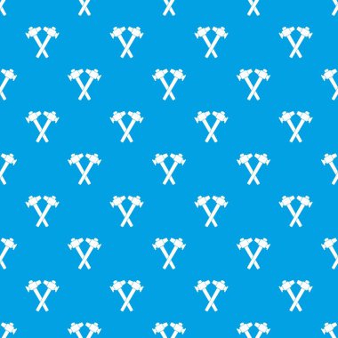 Çapraz demirci çekiç desen kesintisiz mavi