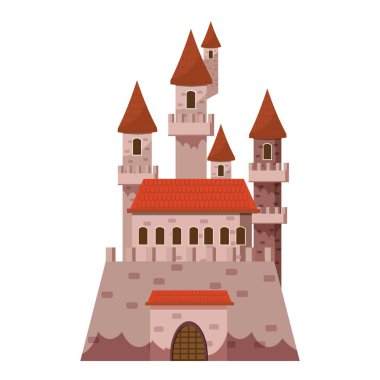 Fairytale kale simgesi, karikatür tarzı