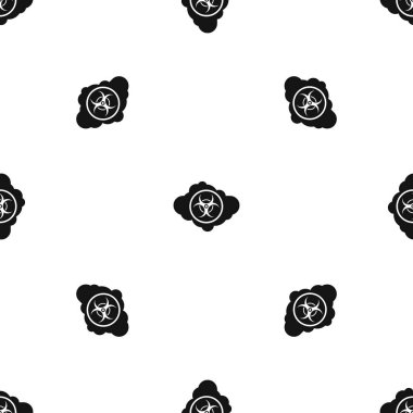 Biyolojik tehlike sembolü desen sorunsuz Siyah bulut