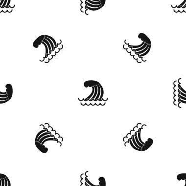 Tsunami dalgası desen sorunsuz siyah