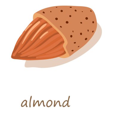 Badem simgesi, izometrik 3d stili