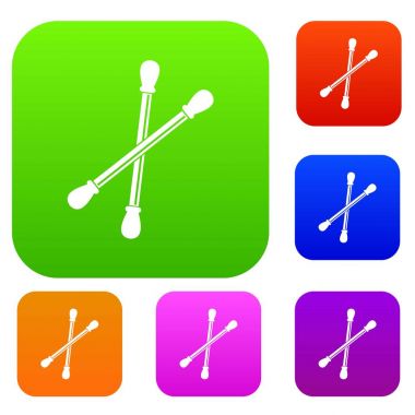 Pamuk tomurcukları set renk koleksiyonu