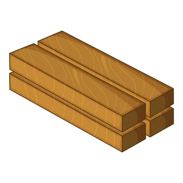 Icono de bloque de madera, estilo de dibujos animados — Vector de stock